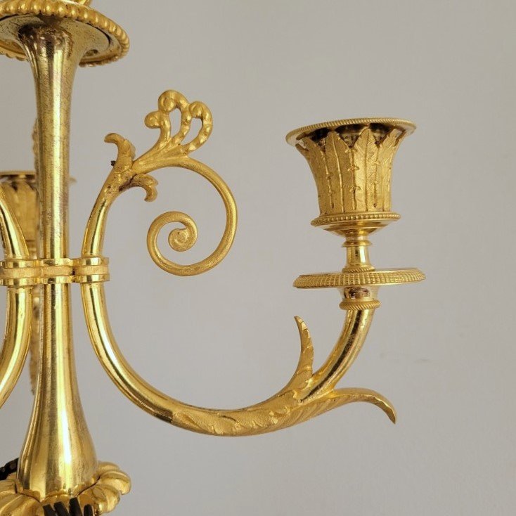 Paire de Candélabres d'Epoque Empire.-photo-4