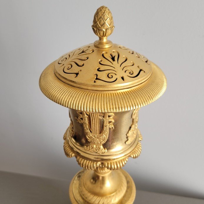 Empire-era Potpourri Vase Double As A Candleholder.-photo-3