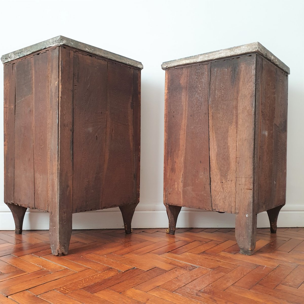 Paire d'Encoignures d'Epoque Transition Par Martin Ohneberg , Maître Le 7 Juillet 1773.-photo-3