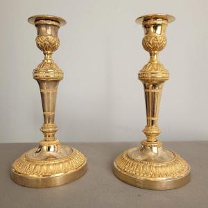 Pair Of Louis XVI Period Candlesticks.