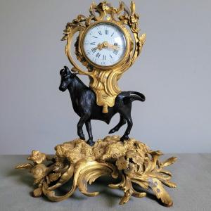 Louis XV Period Bull Clock.