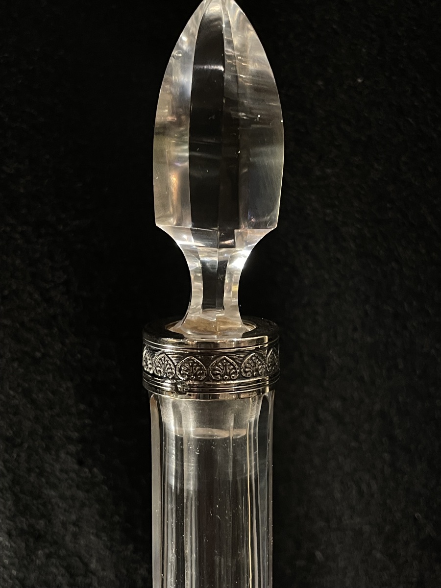 BACCARAT. Carafe a liqueurs monture ARGENT-photo-4