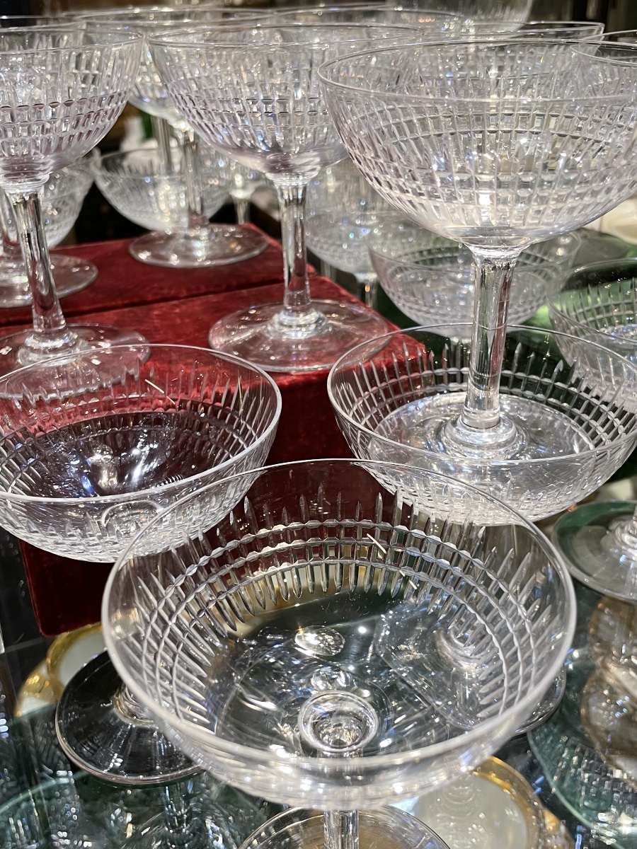 BACCARAT . “Nancy “ 12 coupes a Champagne -photo-3