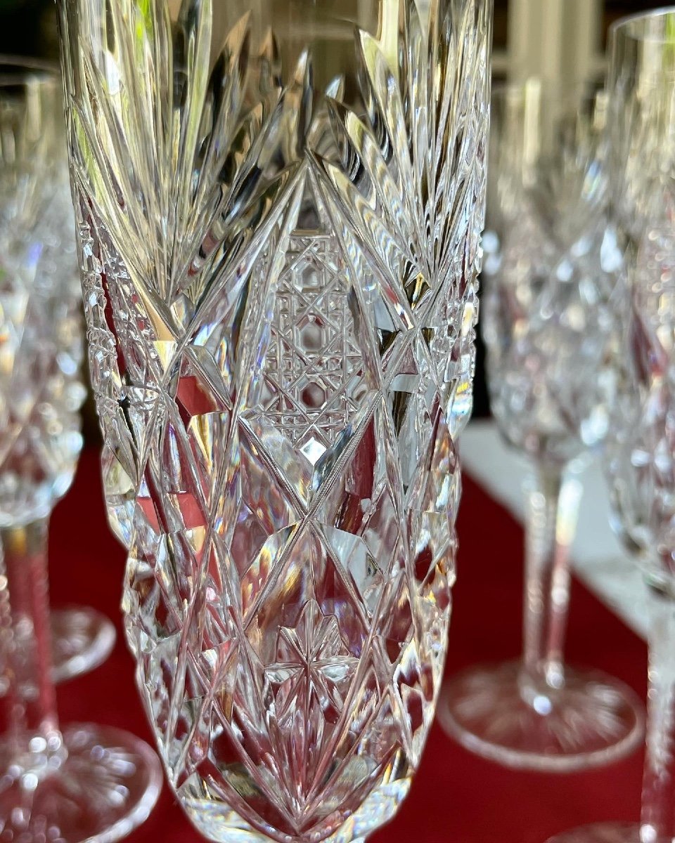 10 Champagne Flutes Saint Louis “florence”-photo-2