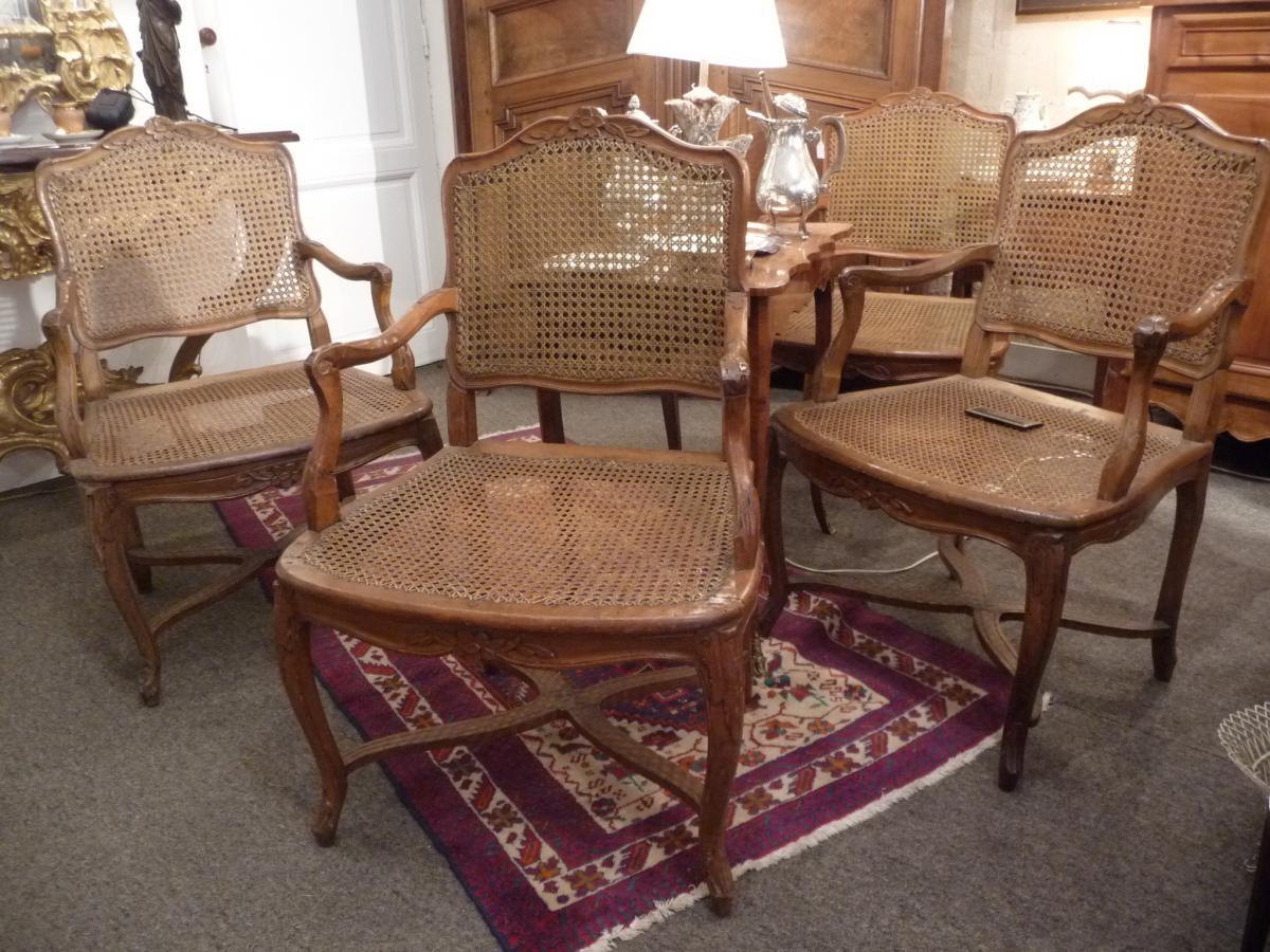 Fauteuils Cannés Régence XVIIIème