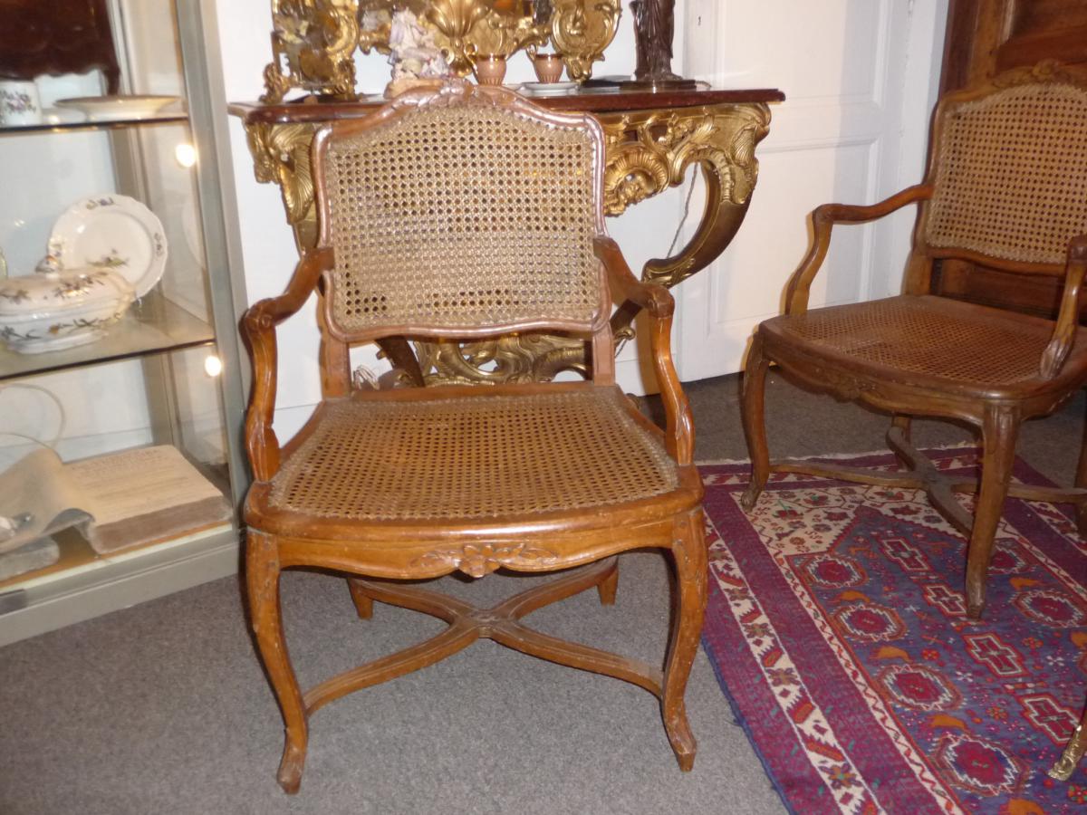 Fauteuils Cannés Régence XVIIIème-photo-2