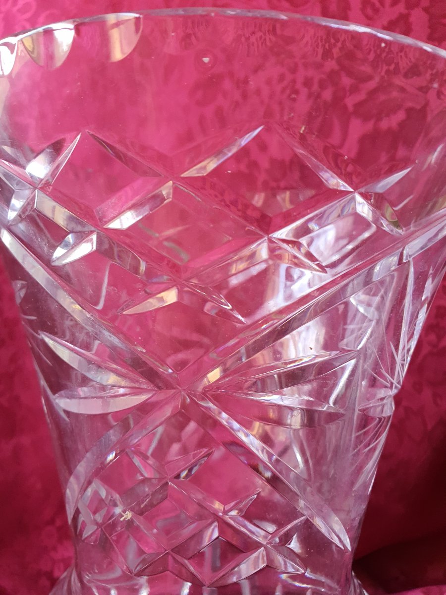 Grand Vase En Cristal Forme Médicis-photo-2