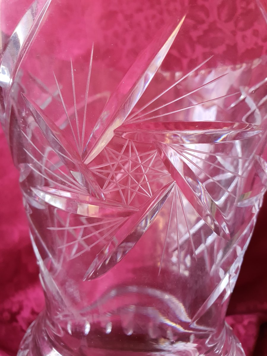 Grand Vase En Cristal Forme Médicis-photo-3