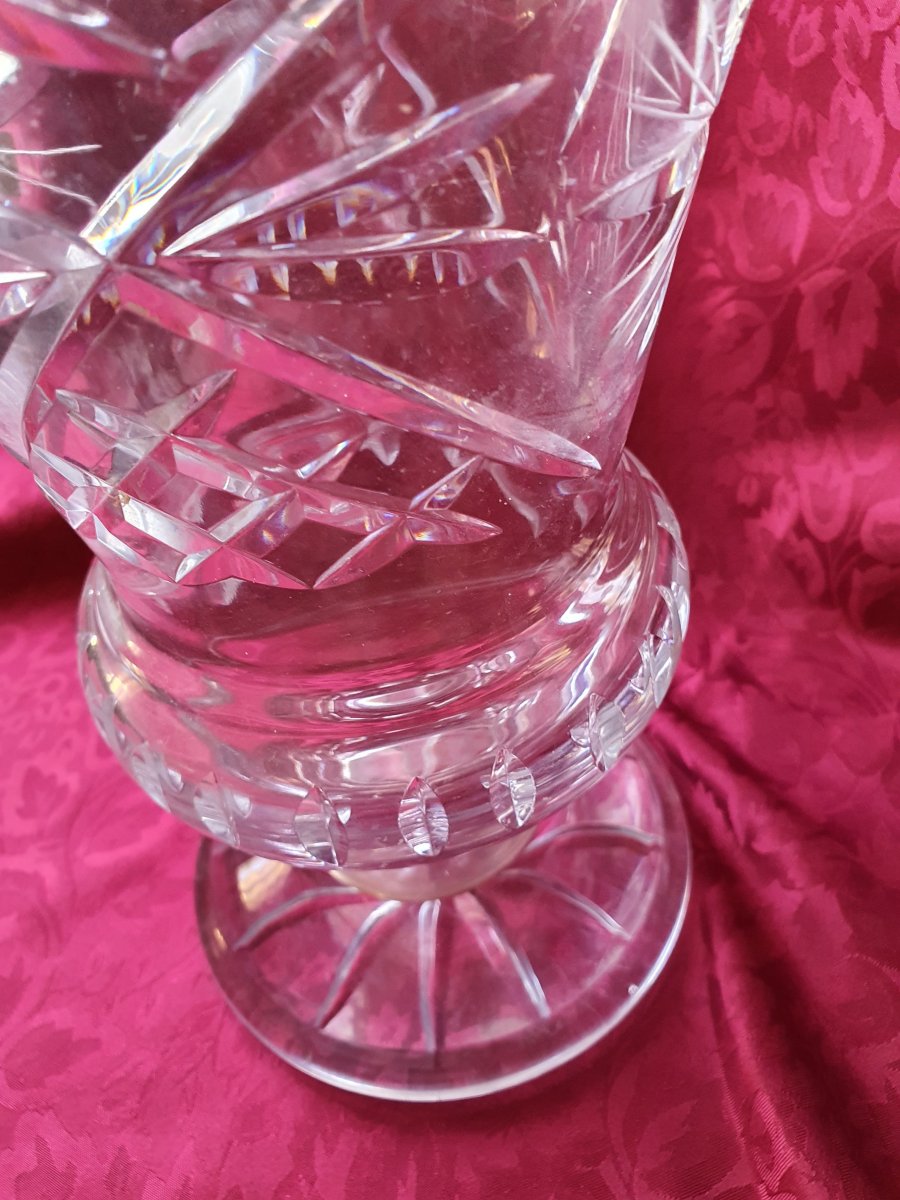 Grand Vase En Cristal Forme Médicis-photo-3