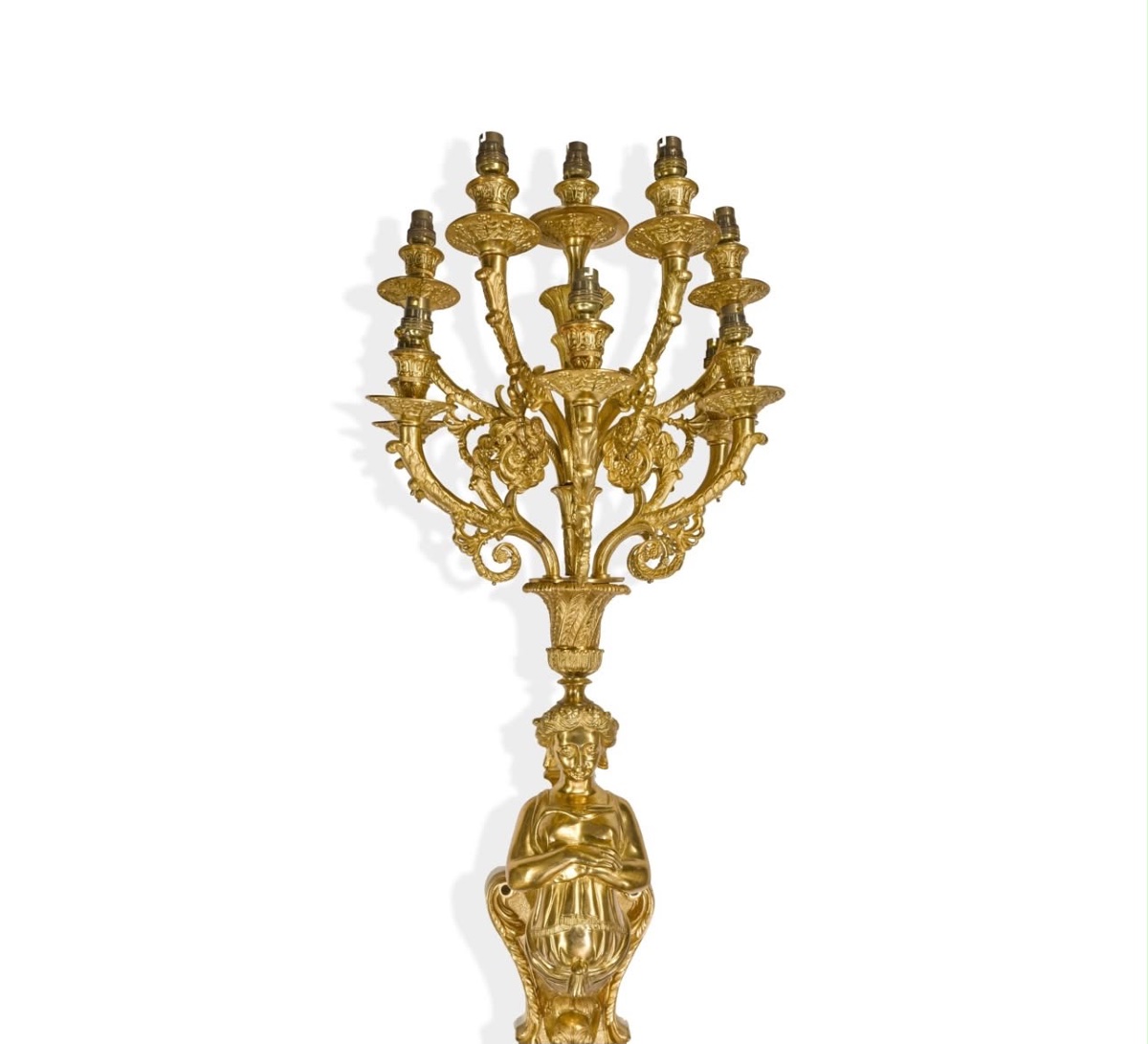Exceptional Set Of 6 Large Gilt-bronze Wall Sconces – Napoleon III Style – 120 C