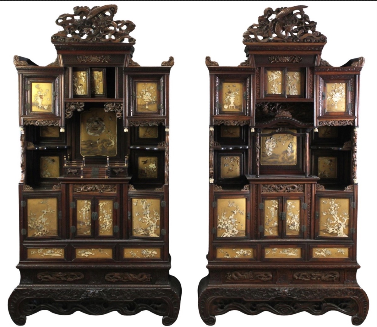 A Lovely Pair Of Japanese Furniture Pieces 