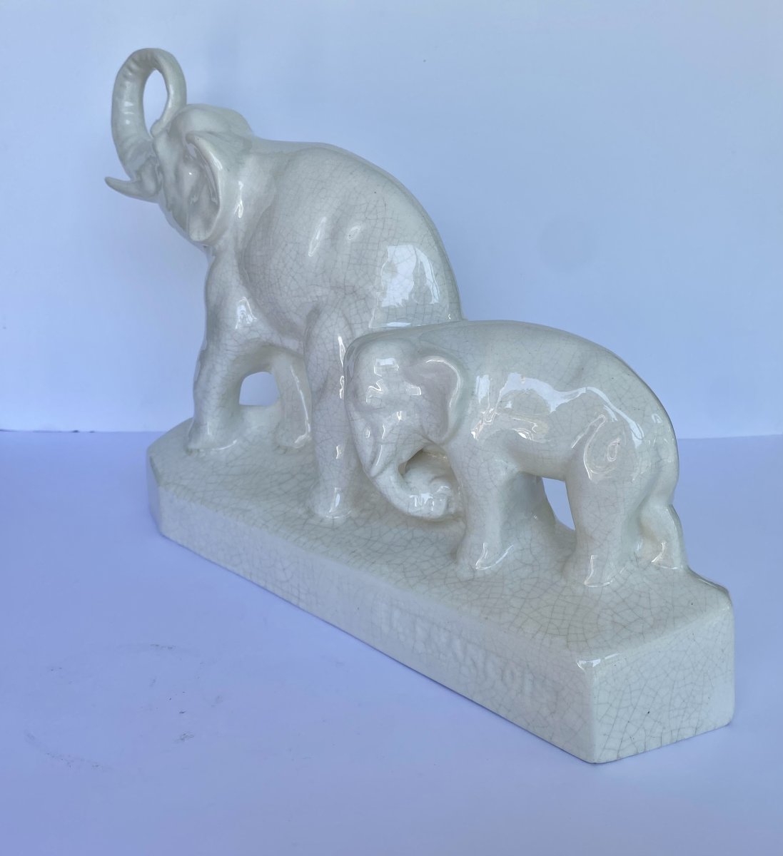 Elephants, Crackled Earthenware, L. François (1882–1965)-photo-3