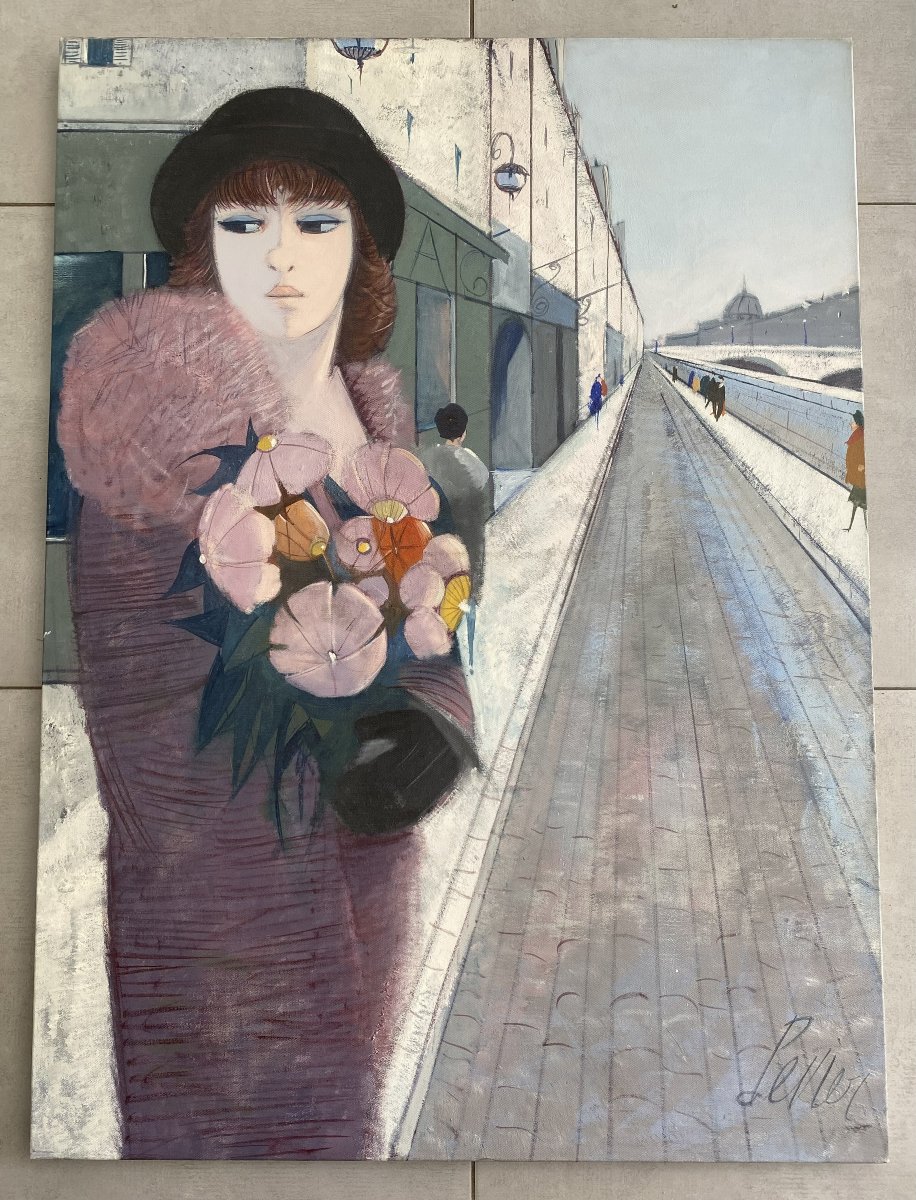 " Le Quai", Charles Levier (1920 -2003), HST-photo-2
