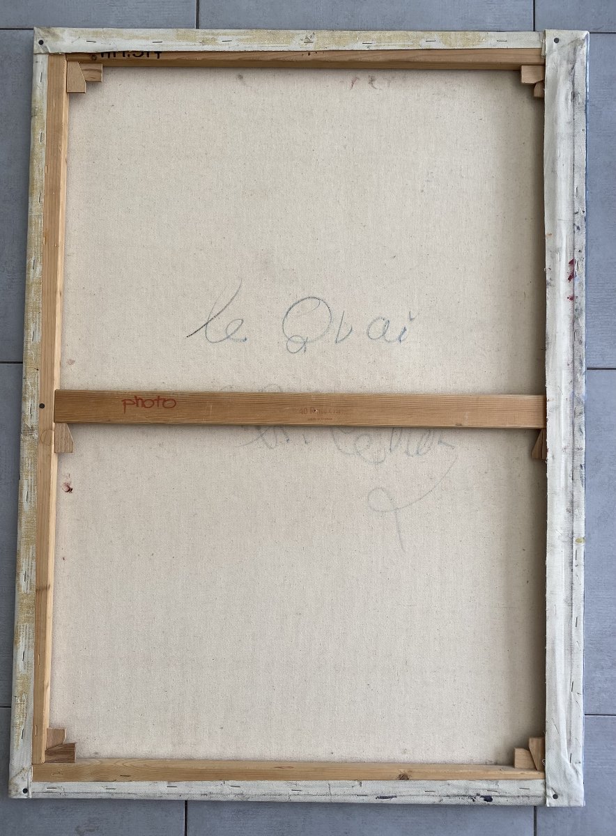 " Le Quai", Charles Levier (1920 -2003), HST-photo-2