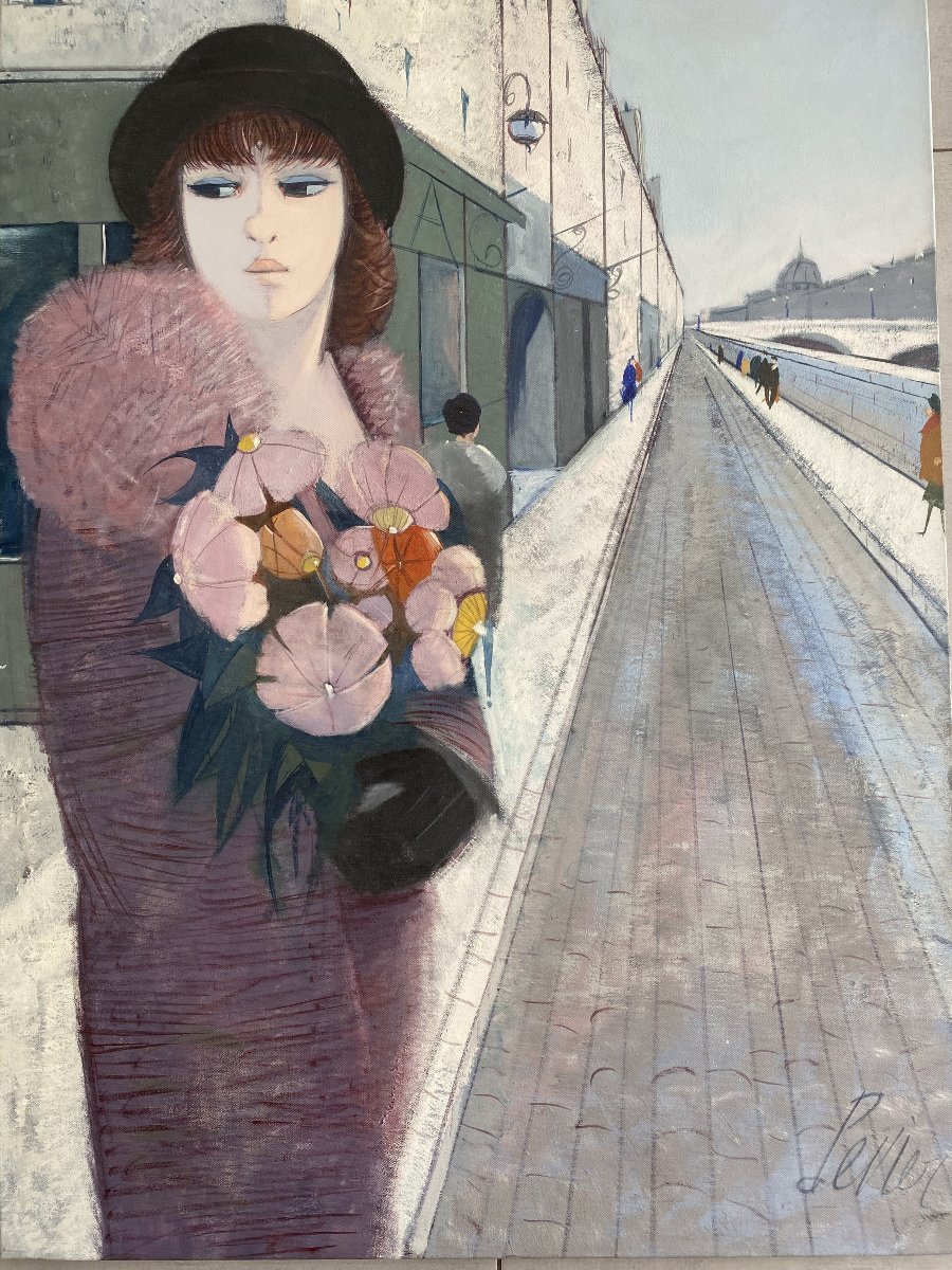 " Le Quai", Charles Levier (1920 -2003), HST