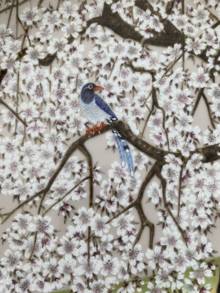 Twelve Porcelain Plates, "birds And Flowers Of The Far East," By Naoka Nobata-photo-7
