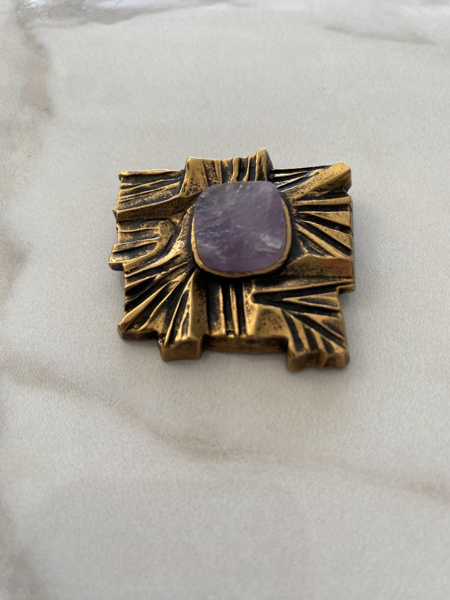 Finnish Art Deco Brooch, Pentti Sarpaneva (1925–1978)-photo-2