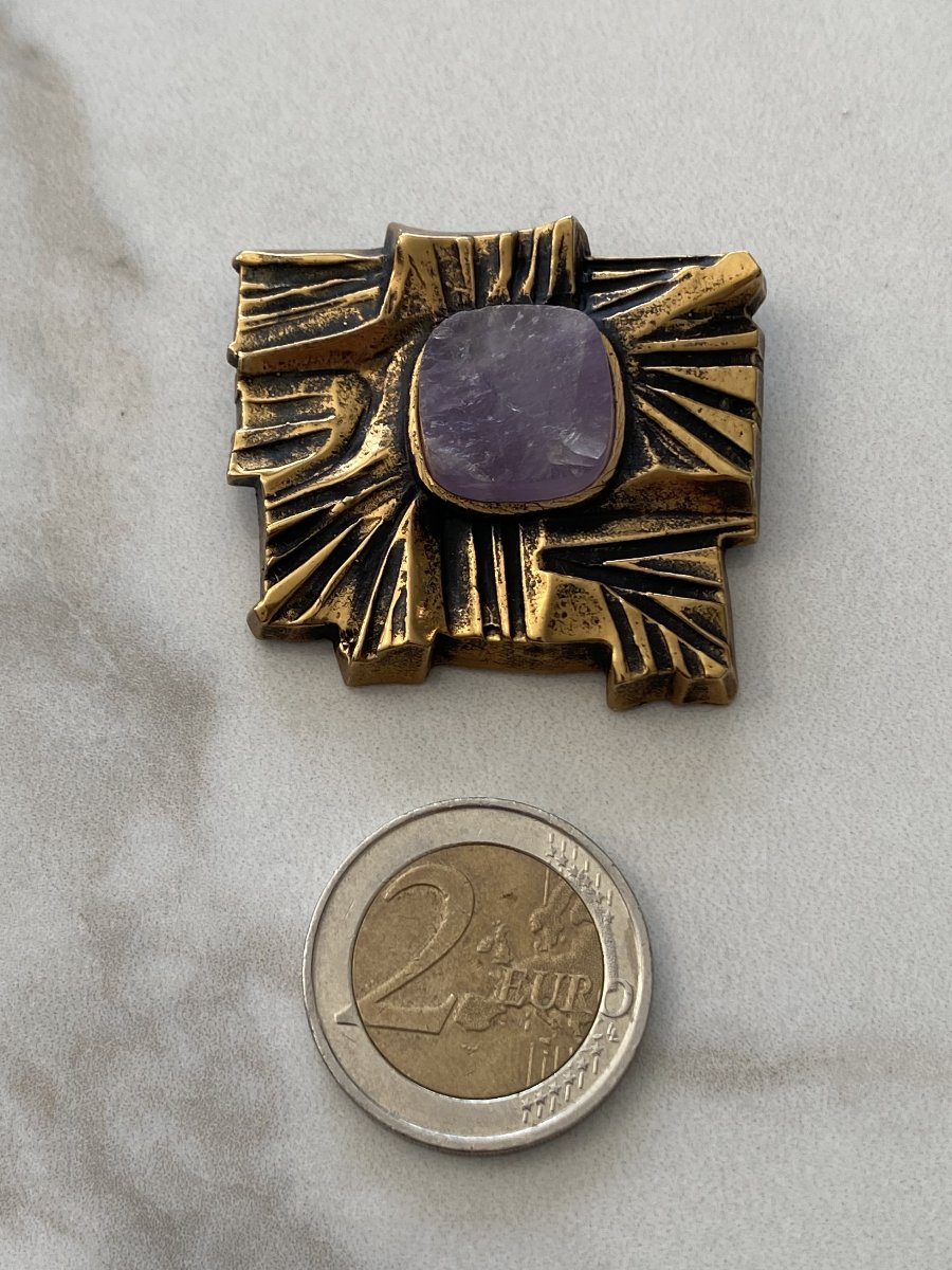Finnish Art Deco Brooch, Pentti Sarpaneva (1925–1978)-photo-2