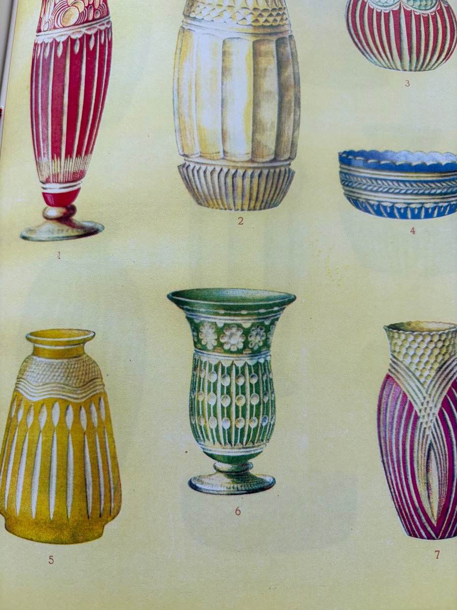 Vase "Anthar", cristal violet- évêque, Val-Saint-Lambert, 1926-photo-3