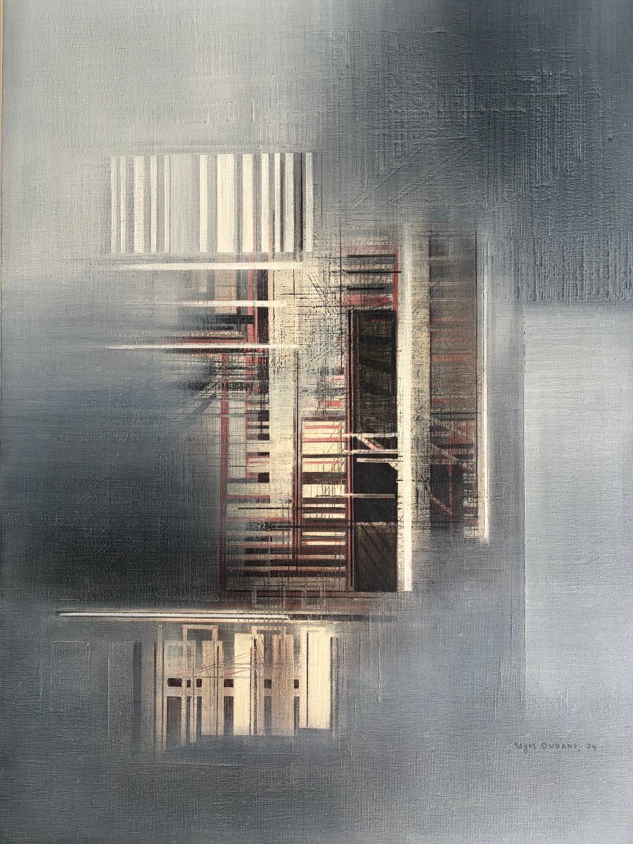 Tableau de Roger Dudant  ( Laplaigne, 1929 - Péruwelz, 04/03/2008 ), 1974