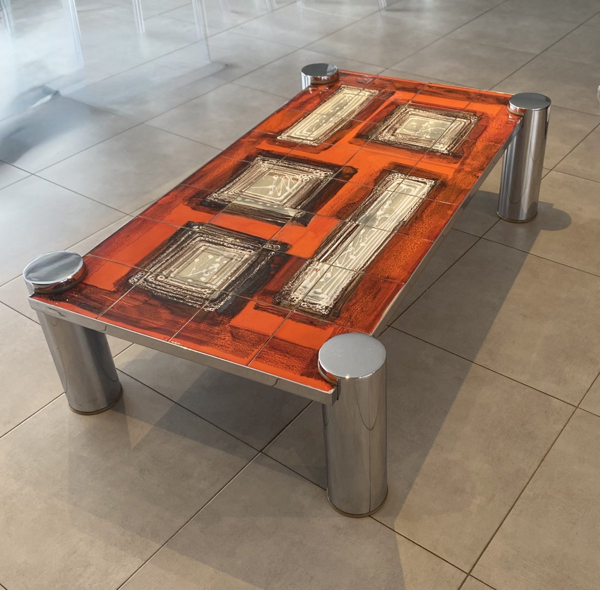 Table basse en céramique années 60'