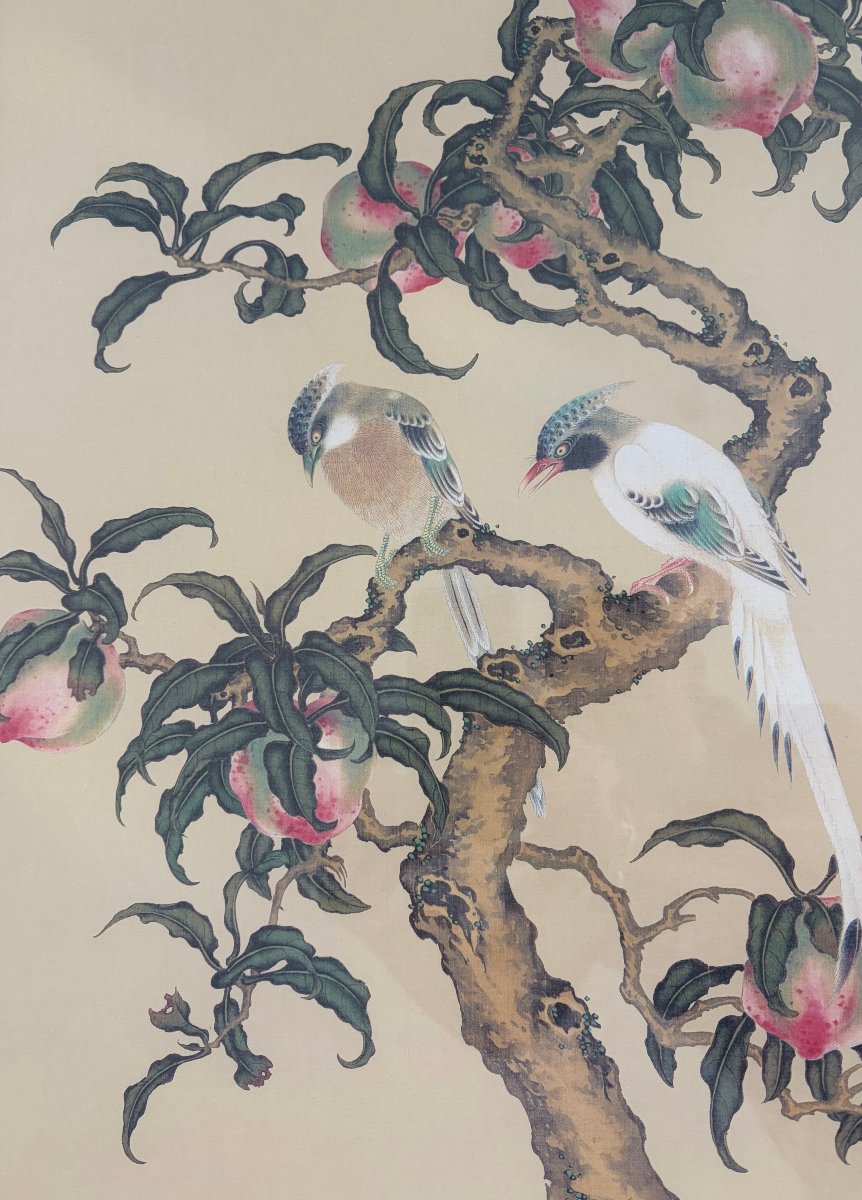 "the Sanjaku Birds And The Peach Tree," Yuhi Kumashiro (1693–1771), (after)-photo-3