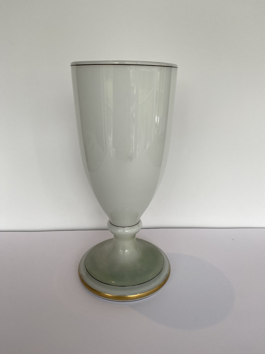 Vase en opaline,  à décor d'échassiers, Val-St-Lambert-photo-4