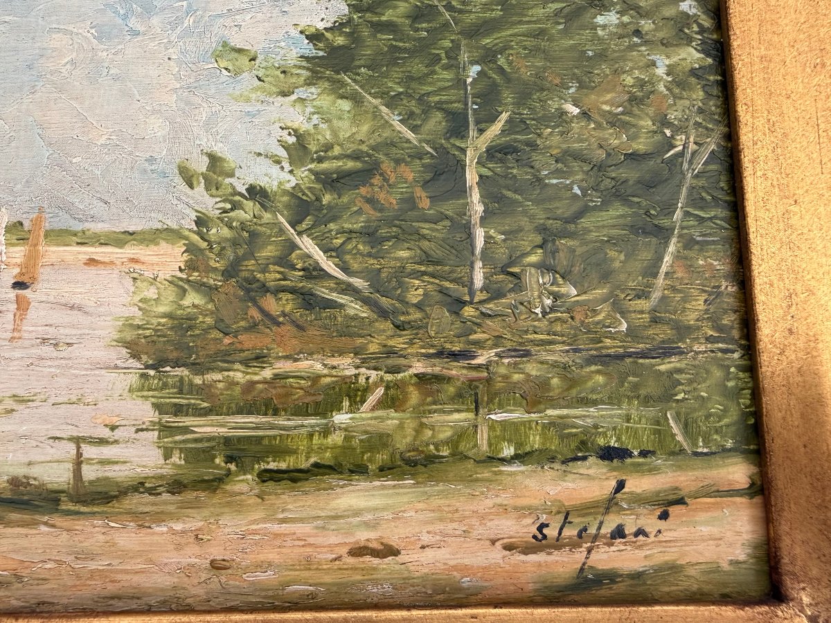 "the Coast Of Grace," Stefani (1938), Oil On Panel-photo-3