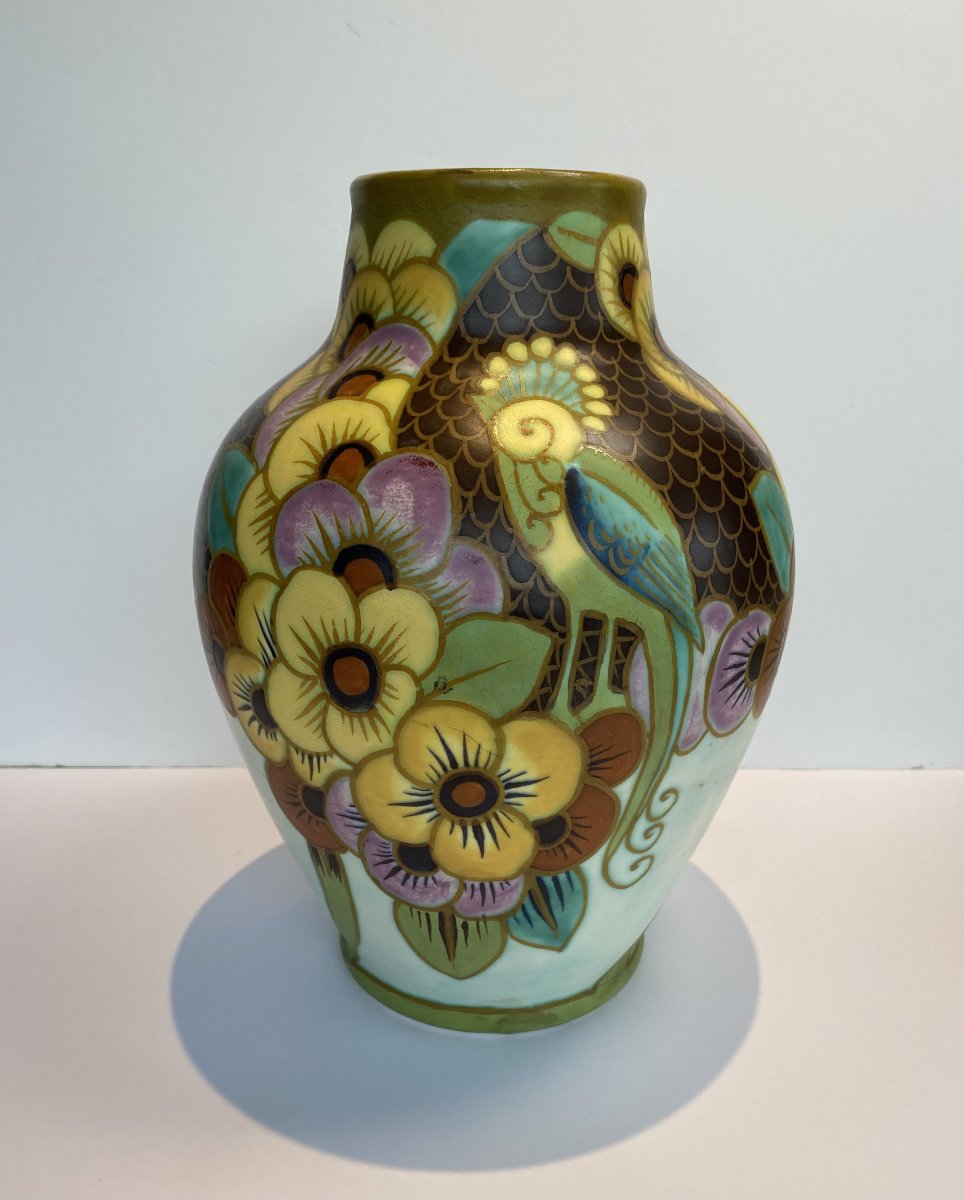 Vase en céramique Catteau, Boch Frères Keramis, D1740-photo-1