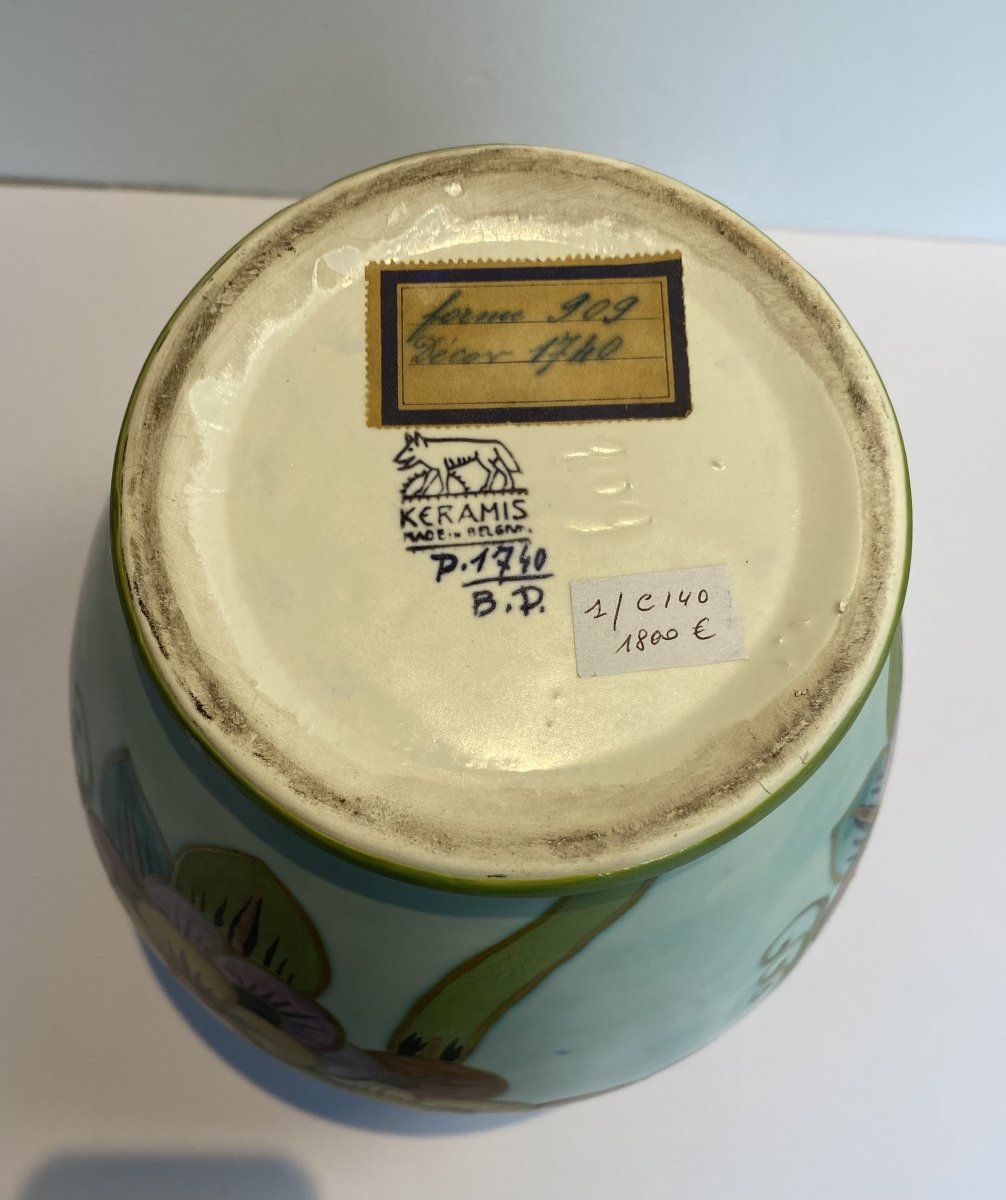 Vase en céramique Catteau, Boch Frères Keramis, D1740-photo-4