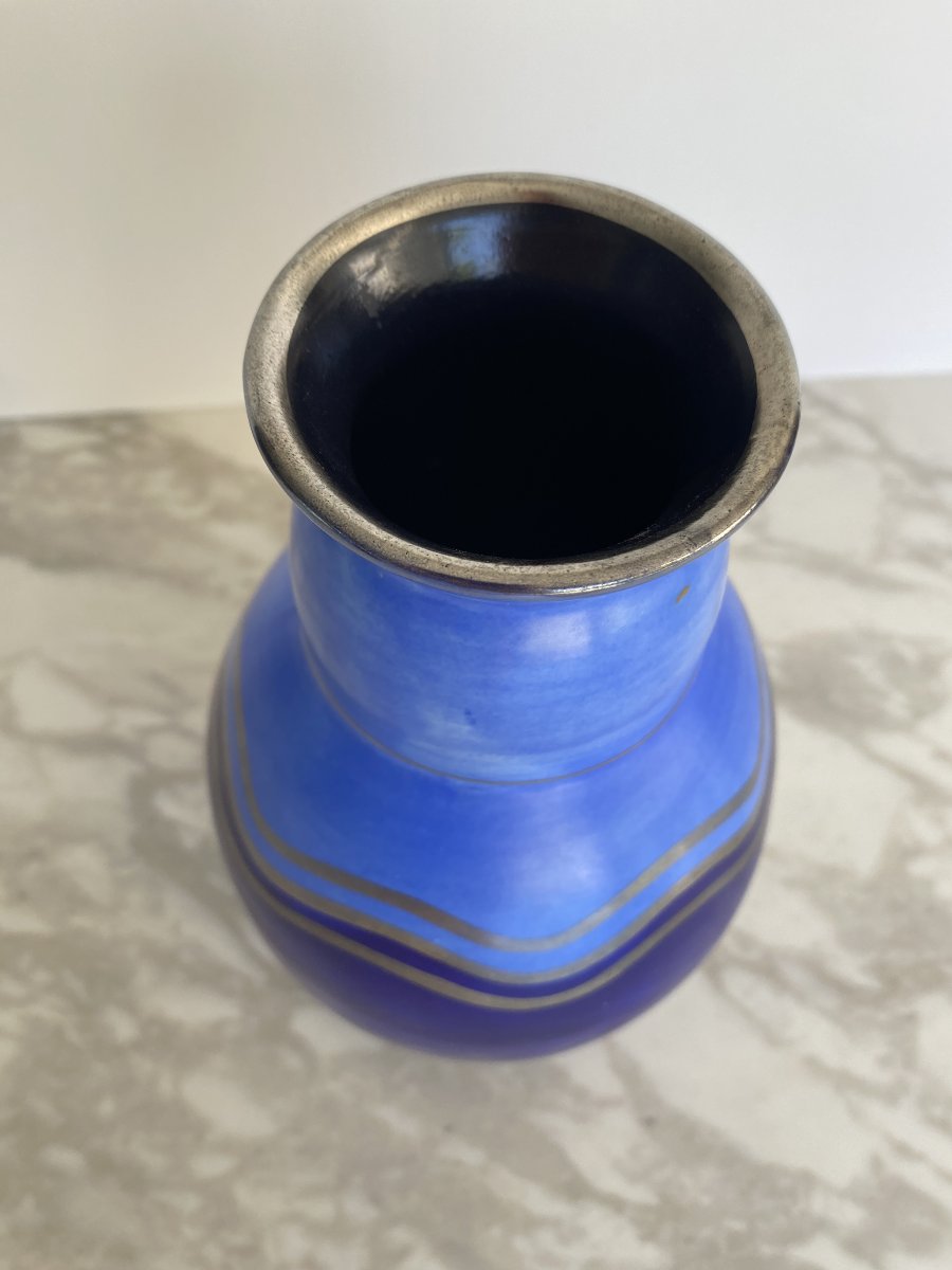 Vase Boch Frères Keramis à décor minimaliste-photo-4