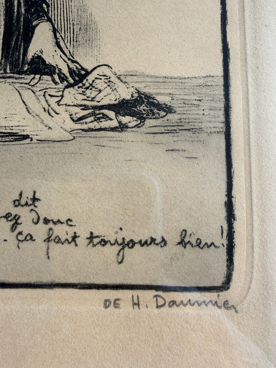 Satirical Lithograph By Honoré Daumier (1808–1879) From "les Gens De Justice," Plate 21-photo-1