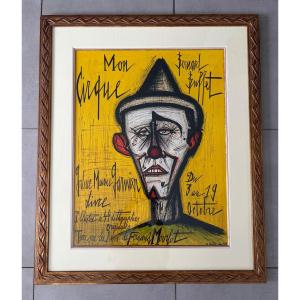 Lithogravure de Bernard Buffet "Mon cirque", Atelier Mourlot , Paris, 1968