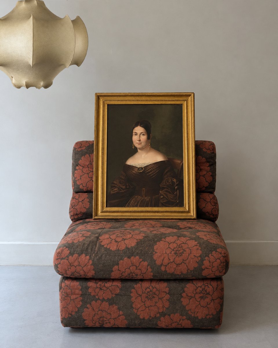 19th-century Signed Matching Portraits Of A Lady And A Gentleman-photo-2