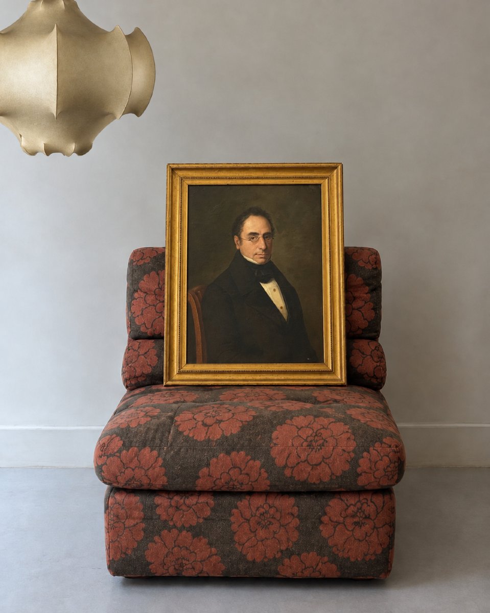 19th-century Signed Matching Portraits Of A Lady And A Gentleman-photo-3