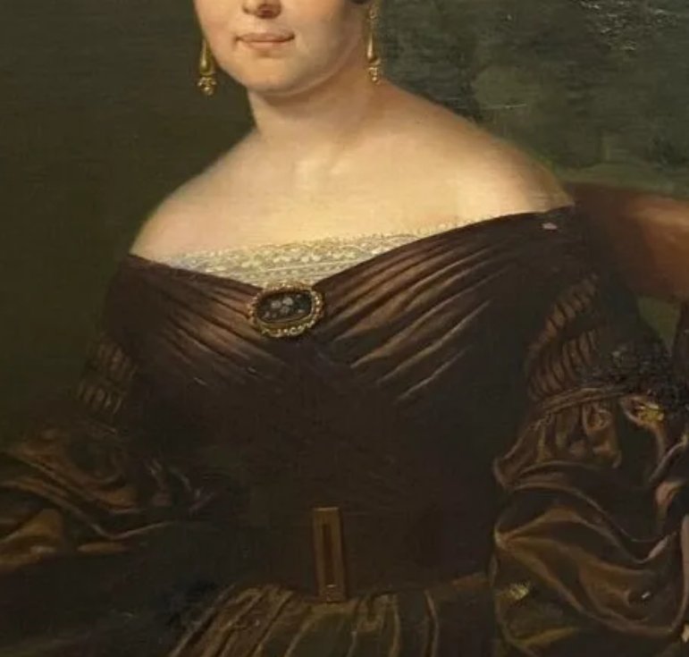 19th-century Signed Matching Portraits Of A Lady And A Gentleman-photo-1