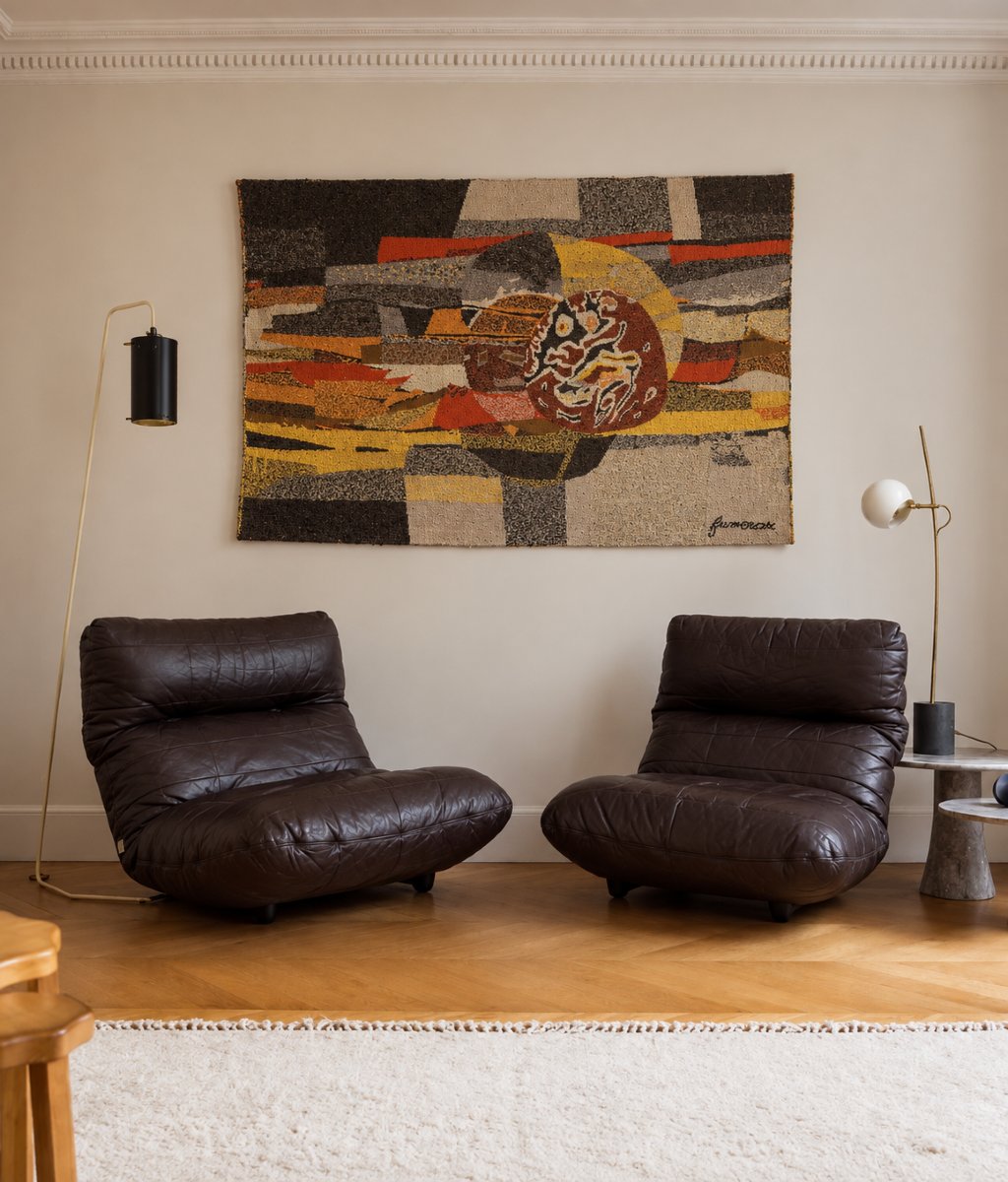 Tapisserie d'Aubusson Eclipse - René FUMERON (1921-2004)