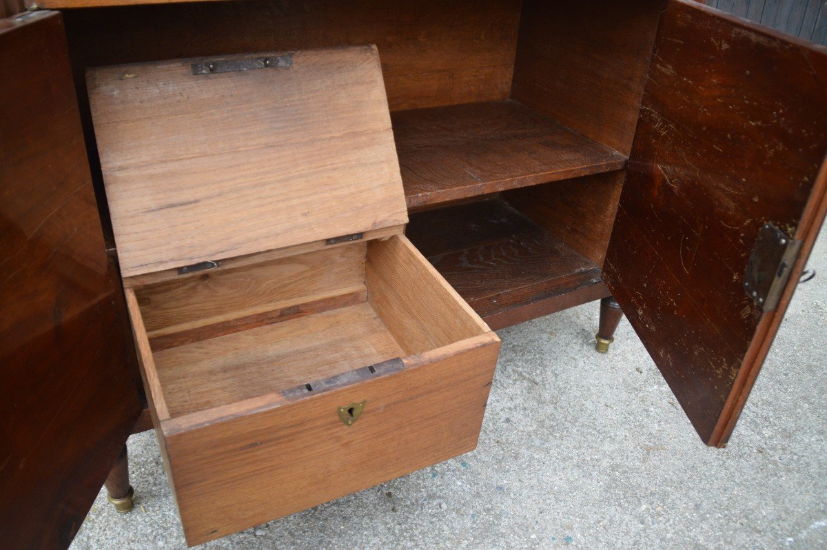 Louis XVI Secretaire In Speckled Mahogany-photo-4