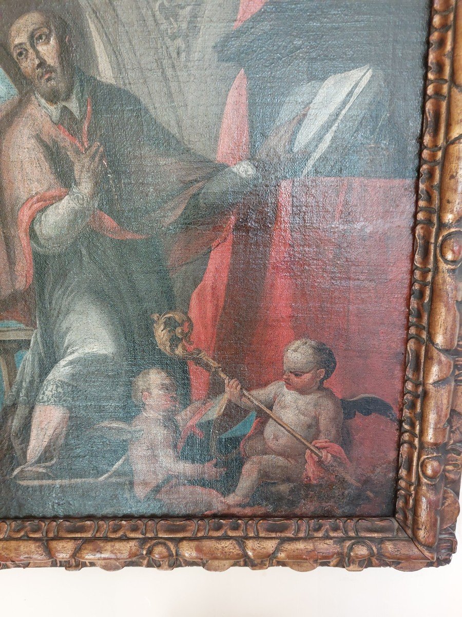 Huile sur toile epoque XVIIeme-photo-3