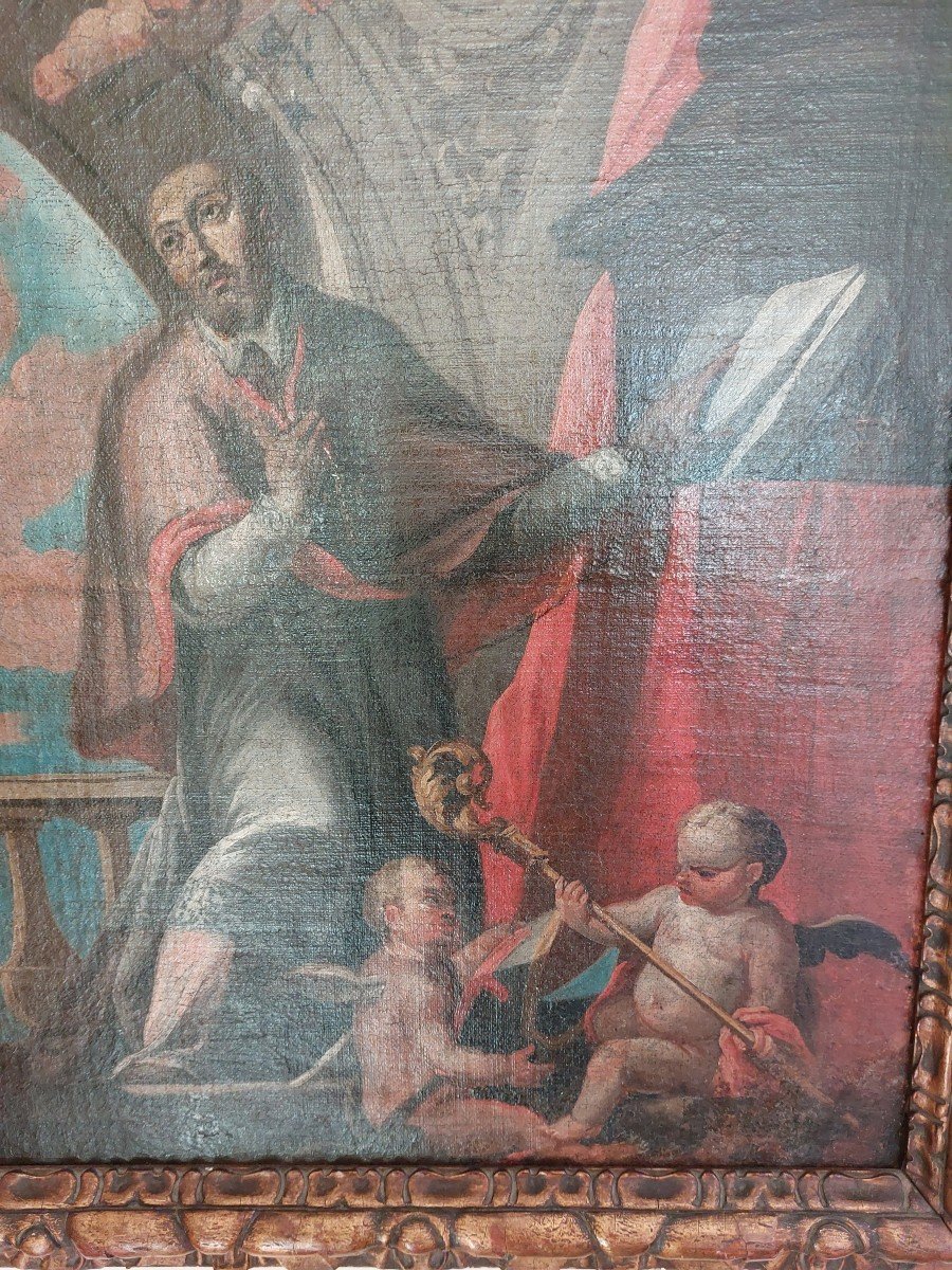 Huile sur toile epoque XVIIeme-photo-4