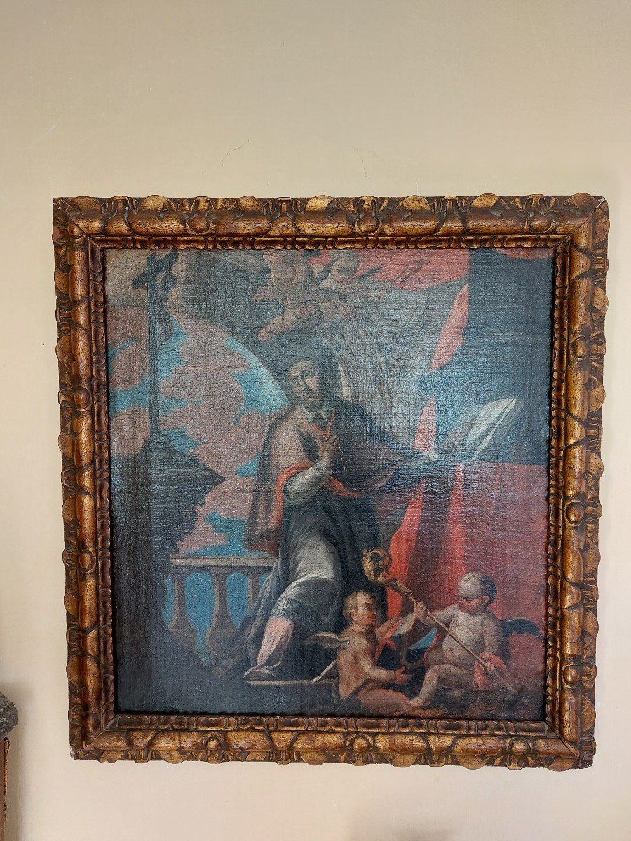 Huile sur toile epoque XVIIeme-photo-2