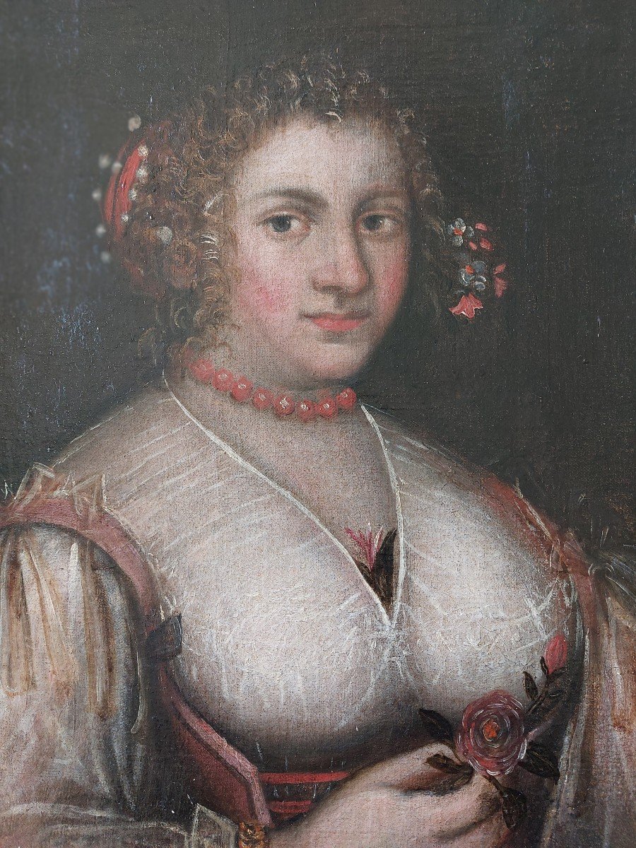 Portrait de dame epoque Louis XIV-photo-2