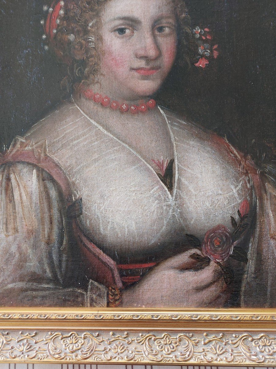 Portrait de dame epoque Louis XIV-photo-4