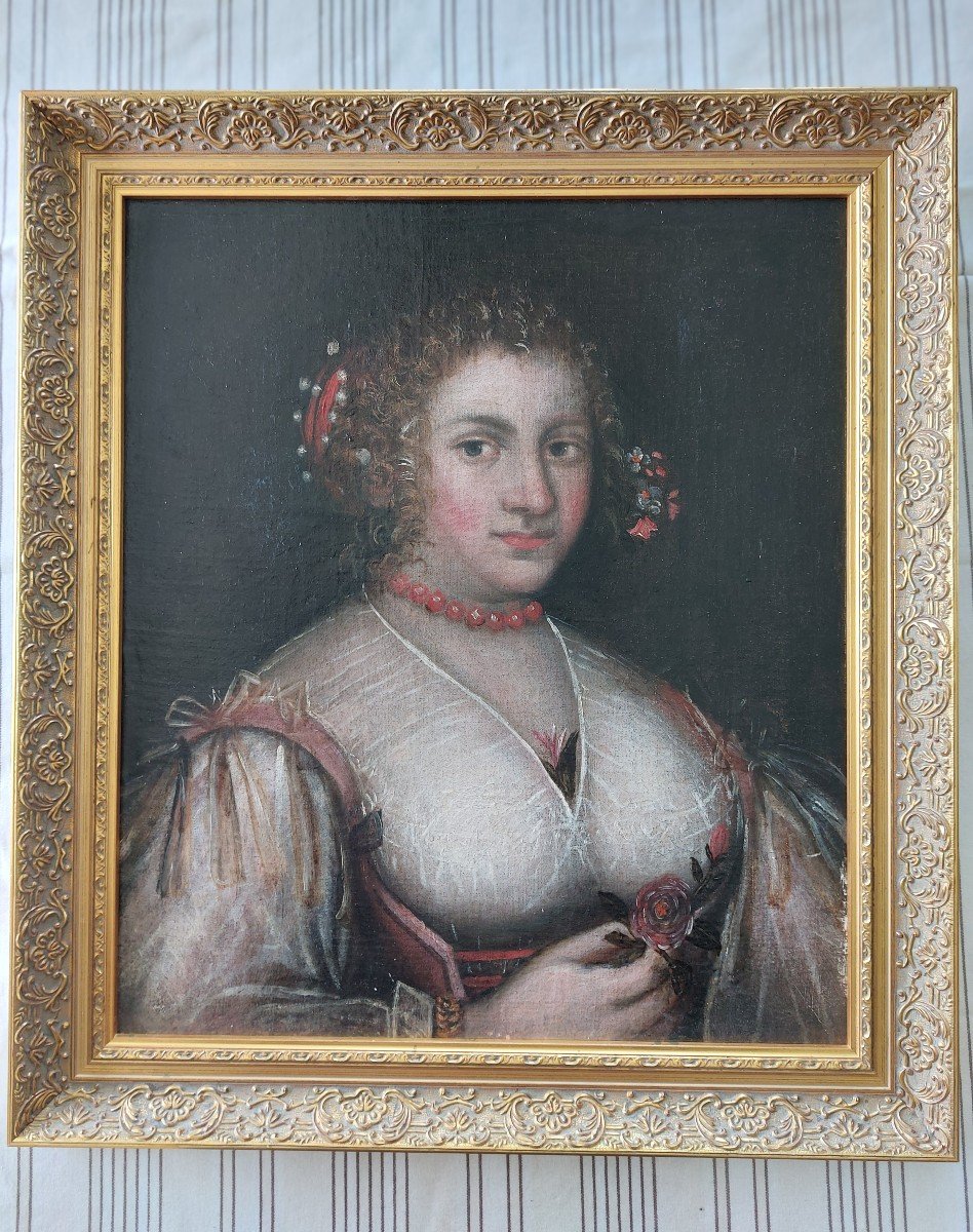 Portrait de dame epoque Louis XIV