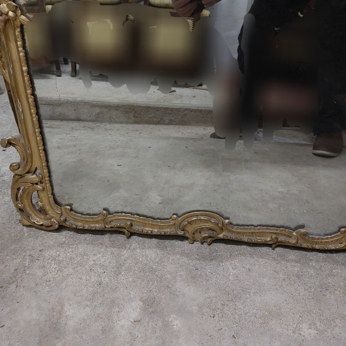 Miroir En Bois Doré -photo-4