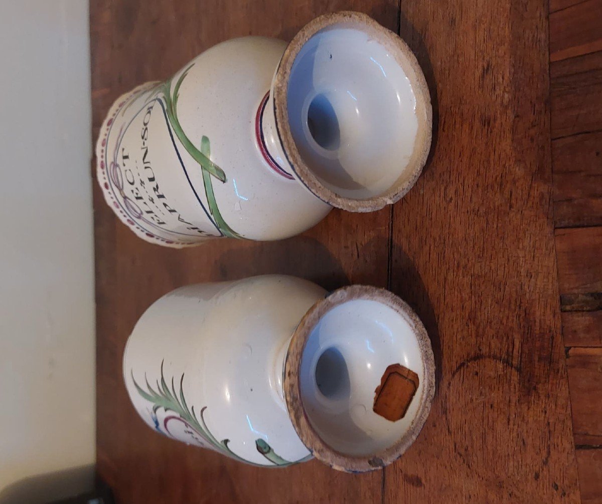 Pair Of 18th Century Sceaux Earthenware Pill Boxes-photo-4
