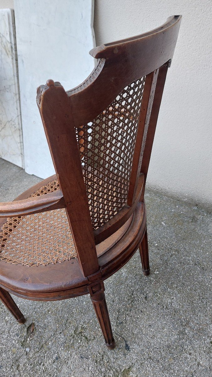 Paire de fauteuils Cannes d époque Louis XVI-photo-7