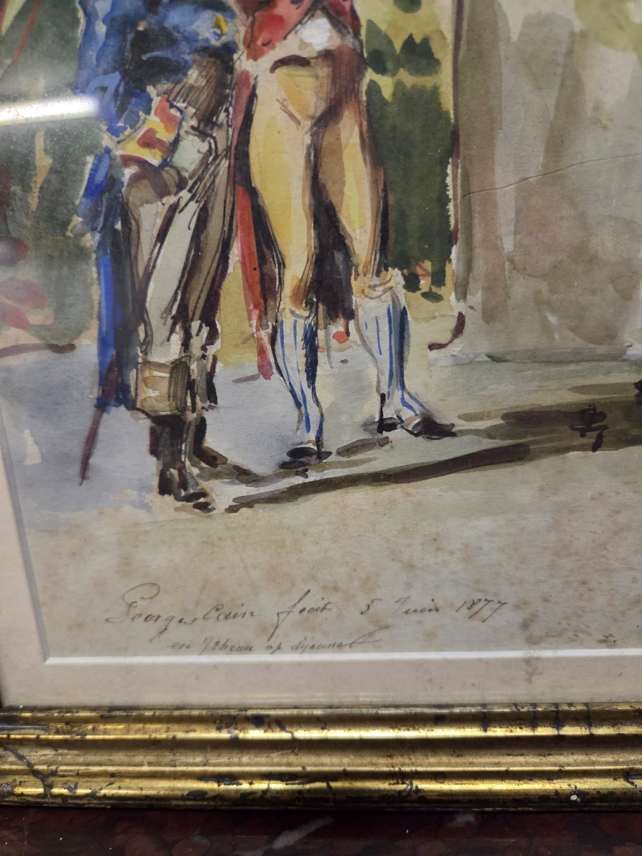 Gouache On Paper By Georges Cain-photo-2