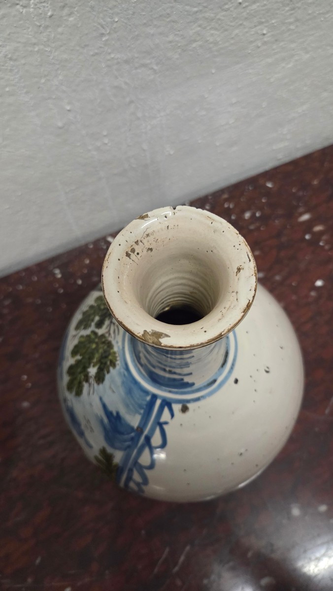 Vase bouteille en faience de Castelli-photo-3