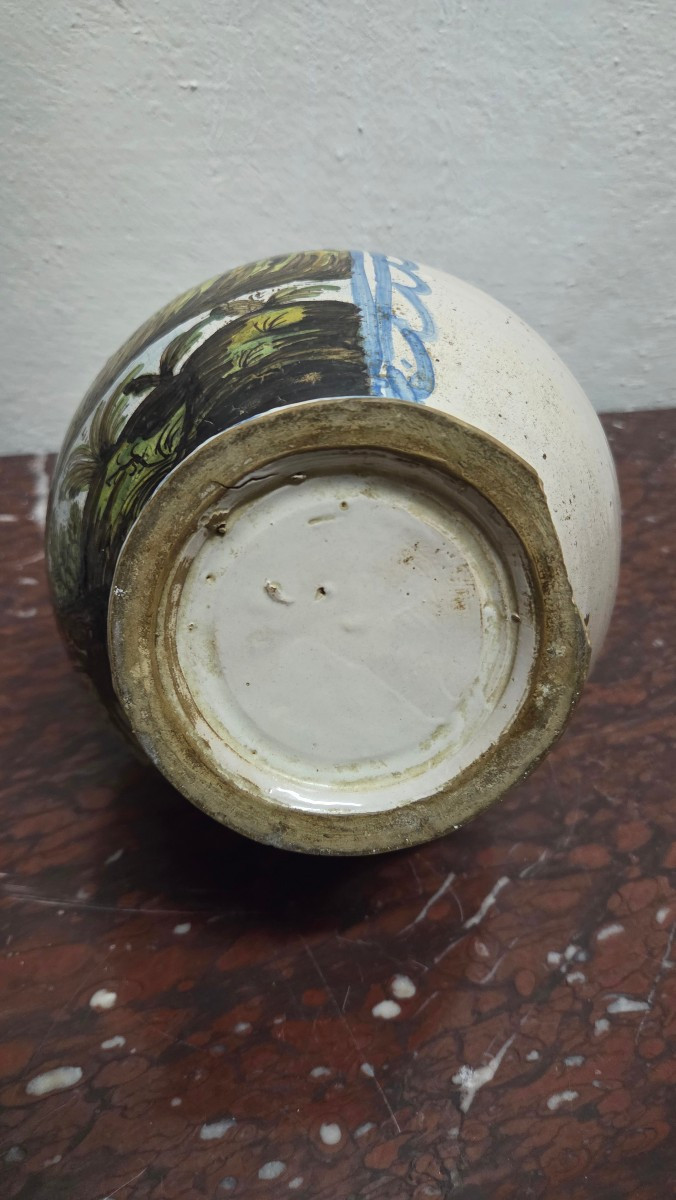 Vase bouteille en faience de Castelli-photo-4